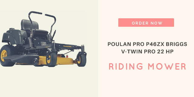 Poulan Pro P46ZX Briggs V-Twin Pro 22 HP Cutting Deck Zero Turn Radius Riding Mower